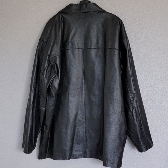 FREQUENCY OUTERWEAR Black Genuine Leather Jacket/ Size Xl. - Picture 2 of 12